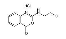 2-(2-chloroethylamino)-4H-[3,1]benzoxazin-4-one hydrochloride结构式