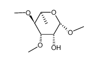 ba-L-Mannopyranoside, methyl 6-deoxy-3,4-di-O-methyl- (9CI) Structure