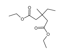 3-ethyl-3-methyl-pentanedioic acid diethyl ester结构式