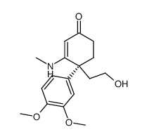 (S)-1-(2-hydroxyethyl)-3',4'-dimethoxy-6-(methylamino)-2,3-dihydro-[1,1'-biphenyl]-4(1H)-one结构式