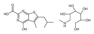 (2R,3R,4R,5S)-6-(methylamino)hexane-1,2,3,4,5-pentol,5-methyl-6-(2-methylpropyl)-4-oxo-3H-thieno[2,3-d]pyrimidine-2-carboxylic acid Structure
