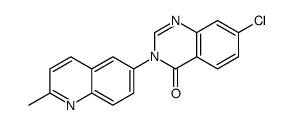 7-氯-3-(2-甲基-6-喹啉)-4(3h)-喹唑啉酮结构式