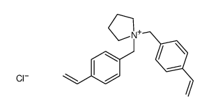 1,1-bis[(4-ethenylphenyl)methyl]pyrrolidin-1-ium,chloride结构式