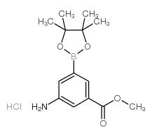 3-氨基-5-甲氧羰基苯基硼酸频哪醇酯盐酸盐结构式