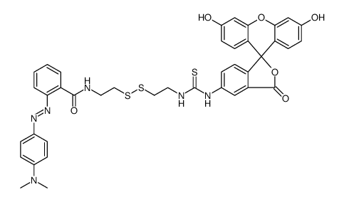 Benzamide, N-[2-[[2-[[[(3',6'-dihydroxy-3-oxospiro[isobenzofuran-1(3H),9'-[9H]xanthen]-5-yl)amino]thioxomethyl]amino]ethyl]dithio]ethyl]-2-[2-[4-(dimethylamino)phenyl]diazenyl] Structure