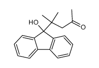 4-(9-hydroxy-fluoren-9-yl)-4-methyl-pentan-2-one Structure