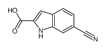 6-氰基吲哚-2-羧酸结构式