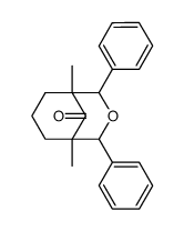 1,5-dimethyl-2,4-diphenyl-3-oxa-bicyclo[3.3.1]nonan-9-one结构式