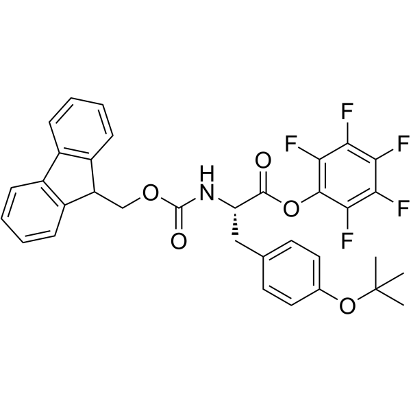 芴甲氧羰基-O-叔丁基-L-酪氨酸五氟苯酯结构式