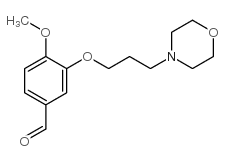 4-甲氧基-3-[3-(4-吗啉基)丙氧基]苯甲醛结构式