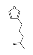 2-methyl-5-(3-furyl)pent-1-ene结构式