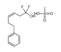 1,1-difluoro-6-phenylhex-3-en-1-ol,methanesulfonic acid Structure