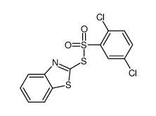 2-(2,5-dichlorophenyl)sulfonylsulfanyl-1,3-benzothiazole结构式