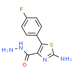 2-Amino-5-(4-fluorophenyl)-1,3-thiazole-4-carbohydrazide结构式