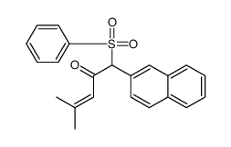 1-(benzenesulfonyl)-4-methyl-1-naphthalen-2-ylpent-3-en-2-one Structure