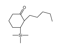(2R,3R)-2-pentyl-3-trimethylsilylcyclohexan-1-one结构式