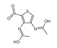 N-(4-acetamido-5-nitrothiophen-3-yl)acetamide结构式
