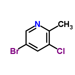 5-Bromo-3-chloro-2-methylpyridine structure