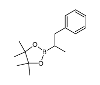 1,3,2-Dioxaborolane, 4,4,5,5-tetramethyl-2-(1-methyl-2-phenylethyl)结构式