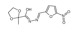 2-methyl-N-[(E)-(5-nitrofuran-2-yl)methylideneamino]-1,3-dioxolane-2-carboxamide Structure