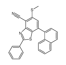 5-methylsulfanyl-7-naphthalen-1-yl-2-phenyl-1,3-benzothiazole-4-carbonitrile Structure