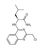 2(S)-(+)-(2-chloromethylquinazolin-4-ylamino)-4-methylpentanamide Structure