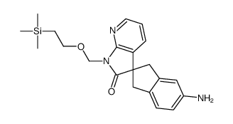 5-Amino-1'-{[2-(trimethylsilyl)ethoxy]methyl}-1,3-dihydrospiro[in dene-2,3'-pyrrolo[2,3-b]pyridin]-2'(1'H)-one结构式