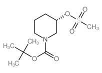(S)-3-((甲基磺酰基)氧基)哌啶-1-羧酸叔丁酯结构式