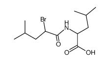 N-(2-bromo-4-methyl-1-oxopentyl)-DL-leucine Structure
