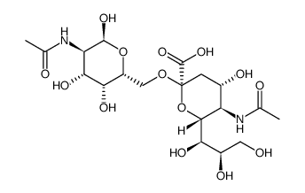 α-D-Galactopyranose, 2-(acetylamino)-6-O-(N-acetyl-β-neuraminosyl)-2-deoxy Structure