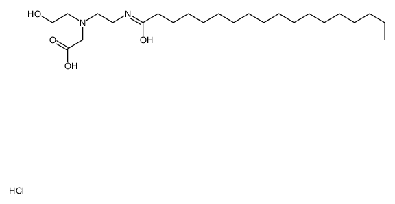 N-(2-hydroxyethyl)-N-[2-[(1-oxooctadecyl)amino]ethyl]glycine monohydrochloride structure
