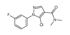 5-chloro-1-(3-fluorophenyl)-N,N-dimethylpyrazole-4-carboxamide Structure