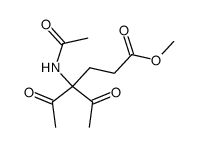 4-acetyl-4-acetylamino-5-oxo-hexanoic acid methyl ester Structure