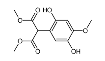 (2,5-dihydroxy-4-methoxy-phenyl)-malonic acid dimethyl ester结构式
