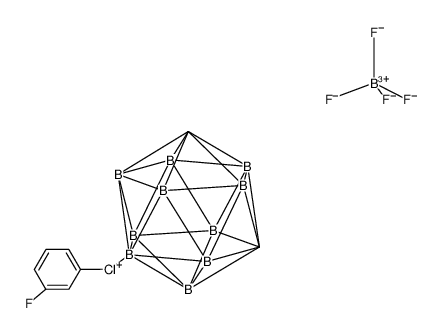 3-fluorophenyl-(9-m-C2H2B10H9)chloronium tetrafluoroboride Structure