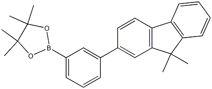 2-[3-(9,9-二甲基-9H-芴-2-基)苯基]-4,4,5,5-四甲基-1,3,2-二氧杂环戊硼烷结构式