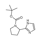 (S)-2-(1H-咪唑-2-基)吡咯烷-1-羧酸叔丁酯结构式