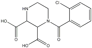 1-(2-氯苯甲酰)哌嗪-2,3-二羧酸结构式