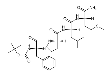Boc-Phe-Pro-Leu-Met-NH2 Structure
