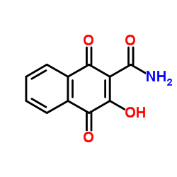 1,4-二氢-3-羟基-1,4-二氧代-2-萘甲酰胺结构式