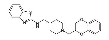 N-[[1-(7,10-dioxabicyclo[4.4.0]deca-1,3,5-trien-9-ylmethyl)-4-piperidy l]methyl]benzothiazol-2-amine结构式