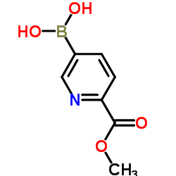 (6-(甲氧基羰基)吡啶-3-基)硼酸结构式