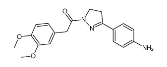 1-(3-(4-氨基苯基)-4,5-二氢-1H-吡唑-1-基)-2-(3,4-二甲氧基苯基)乙酮结构式