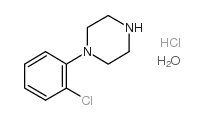 1-(2-氯苯基)哌嗪单盐酸盐单水合物结构式