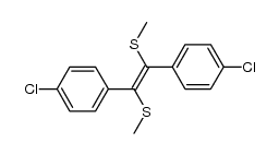 (E)-1,2-Bis(4-chlorphenyl)-1,2-bis(methylthio)ethen结构式