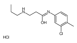 N-(3-chloro-4-methylphenyl)-3-(propylamino)propanamide,hydrochloride结构式
