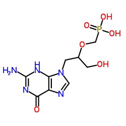 9-(3-hydroxy-2-phosphonomethoxypropyl)guanine Structure