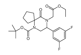 tert-butyl 8-(3,5-difluorophenyl)-9-(2-ethoxy-2-oxoethyl)-10-oxo-6,9-diazaspiro[4.5]decane-6-carboxylate Structure