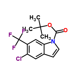 tert-Butyl 5-chloro-6-(trifluoromethyl)-1H-indole-1-carboxylate Structure