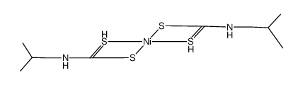 bis(N-iBu-dithiocarbamato)nickel(II) Structure